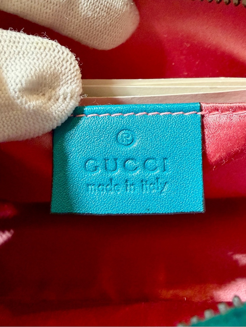 Gucci Teal Velvet GG Marmont Crossbody Bag/Shoulder bag. - Picture 9 of 13